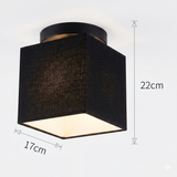 Black Ceiling Light Square view 2