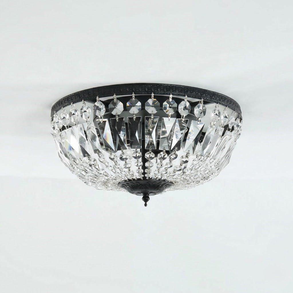 Black Crystal Ceiling Light view 2