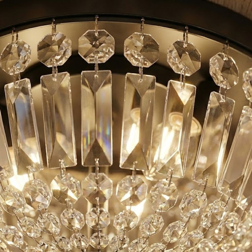 Black Crystal Ceiling Light view 4