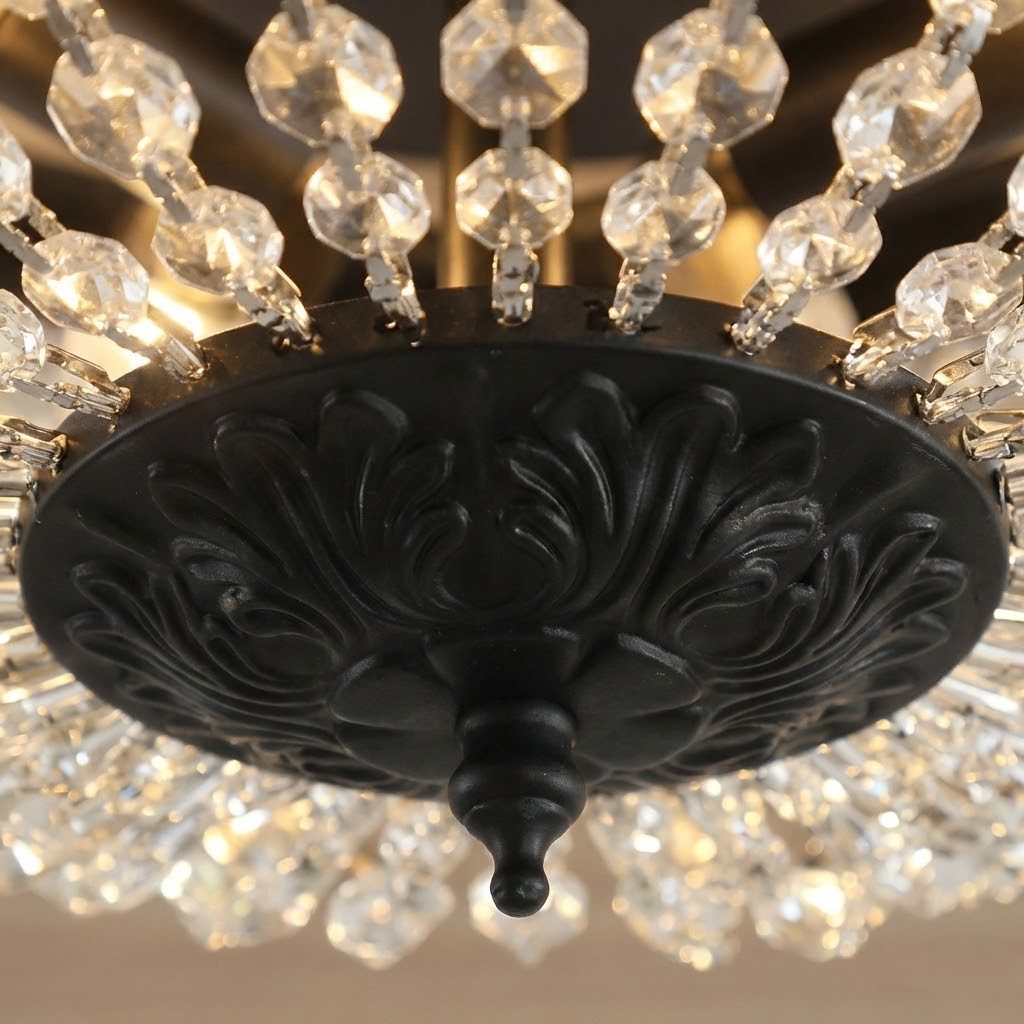 Black Crystal Ceiling Light view 7