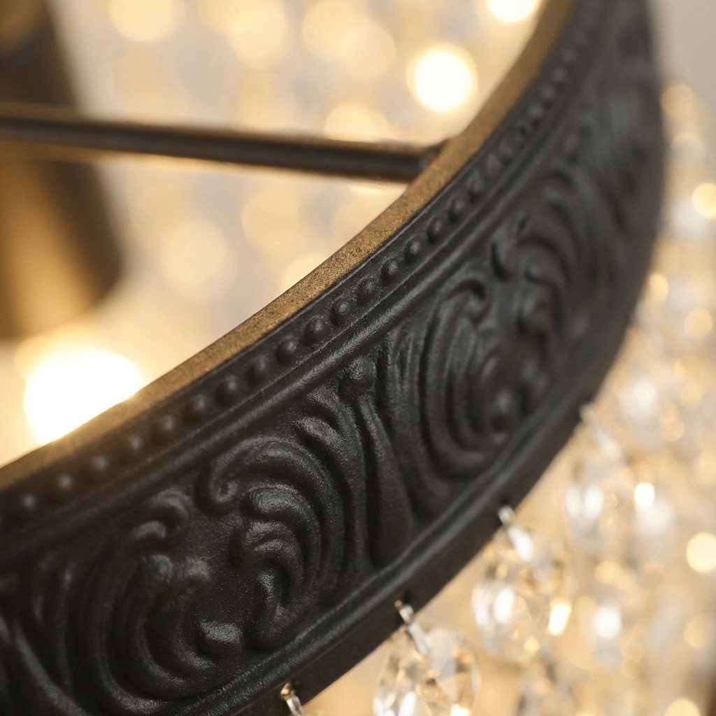Black Crystal Ceiling Light view 8