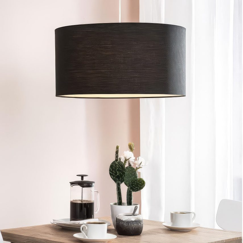 Black Drum Pendant Light view 1