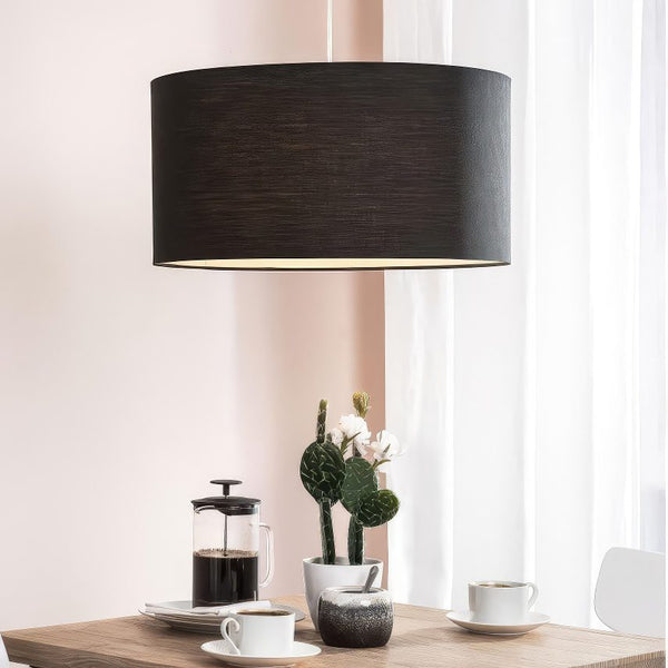 Black Drum Pendant Light