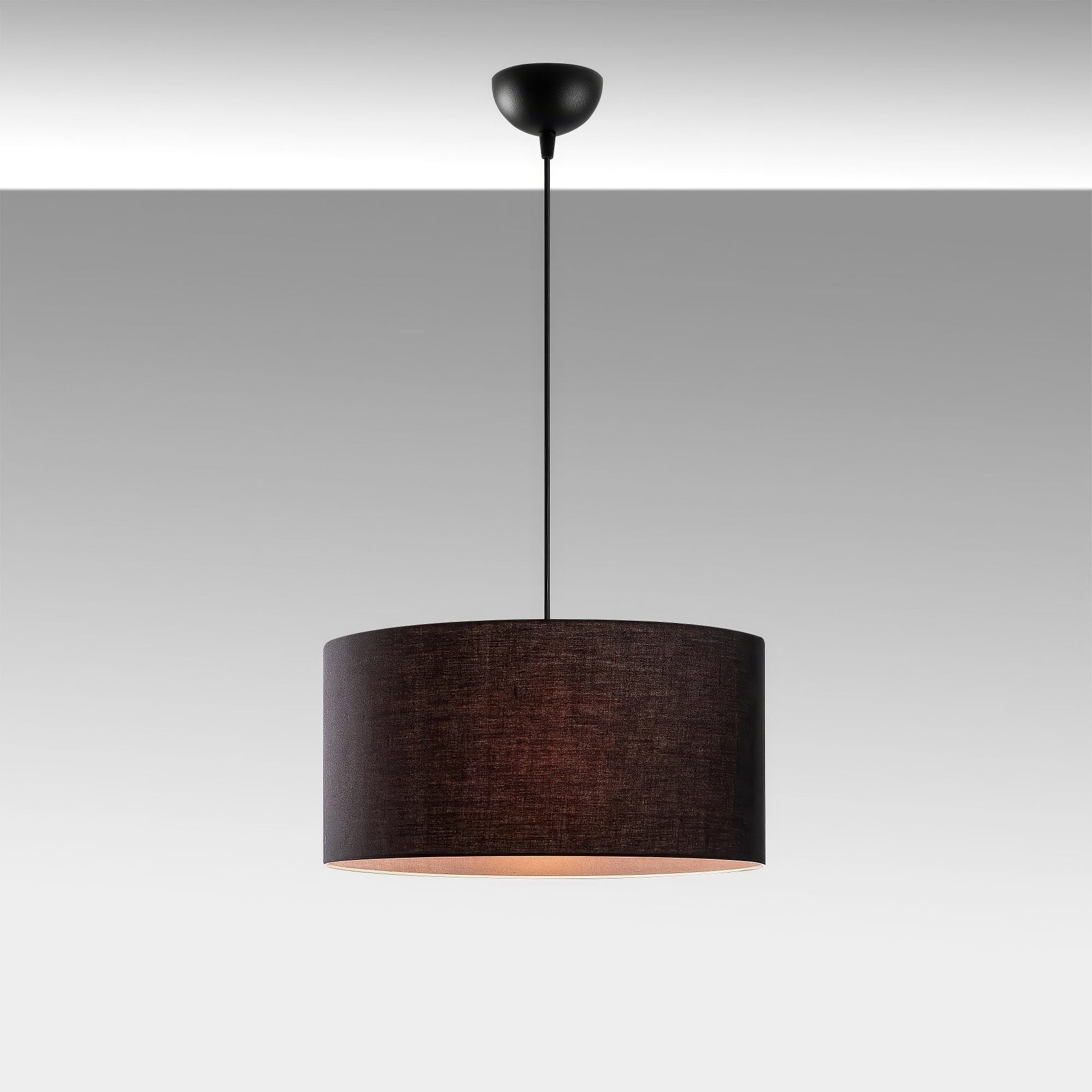 Black Drum Pendant Light view 2