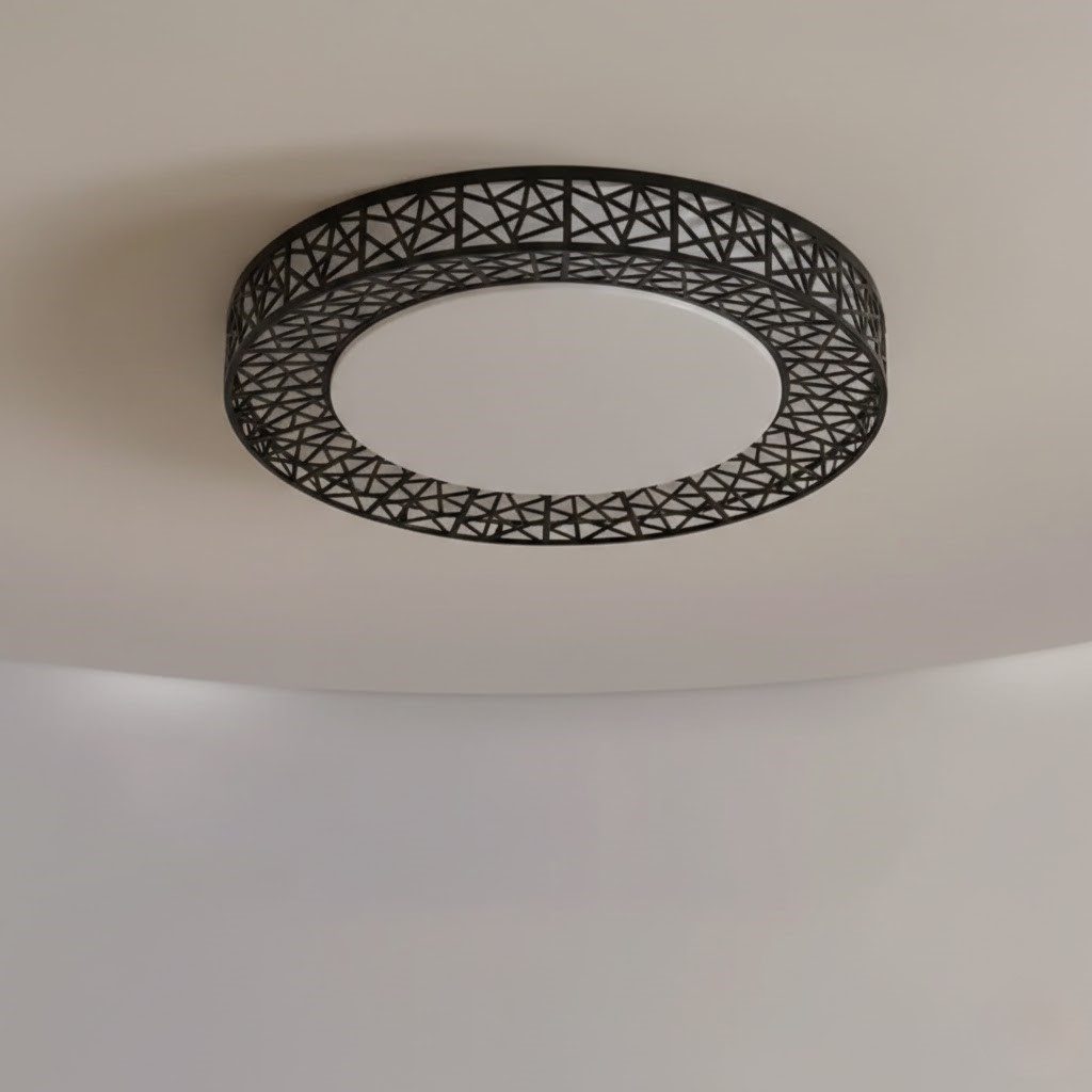 Black Flush Mount Ceiling Light view 2