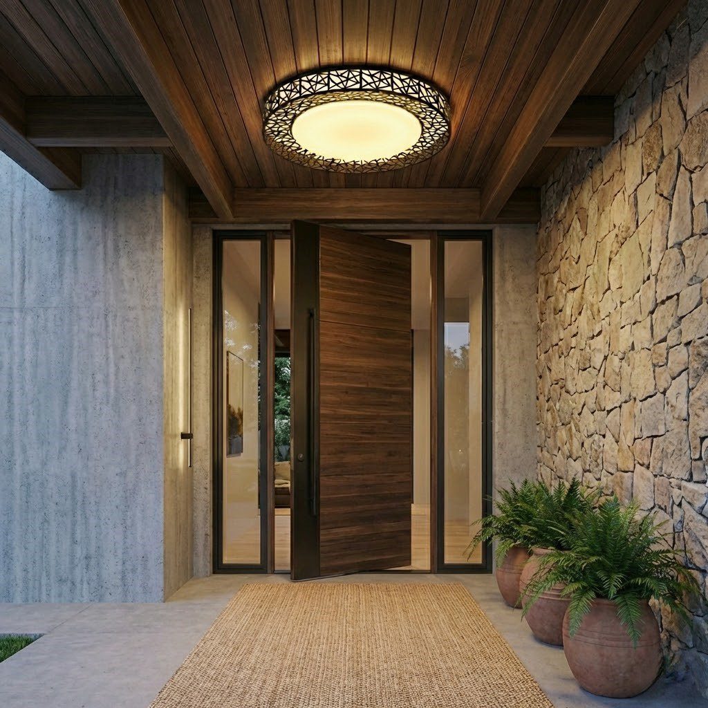 Black Flush Mount Ceiling Light view 6