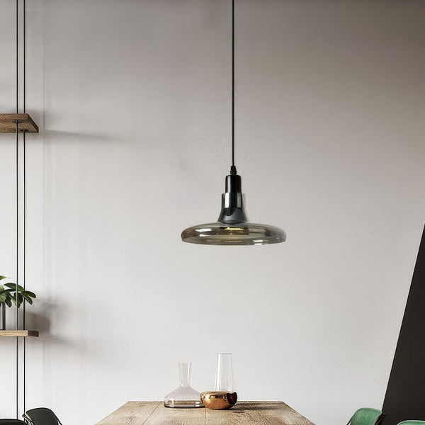 Black Glass Pendant Light