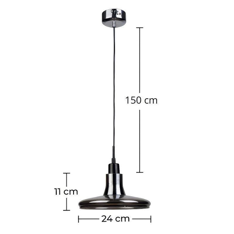 Black Glass Pendant Light view 6