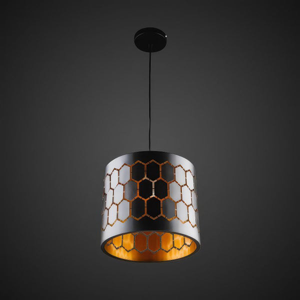 Black Gold Honeycomb Pendant Light