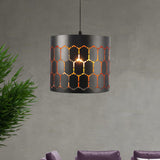 Black Gold Honeycomb Pendant Light view 2