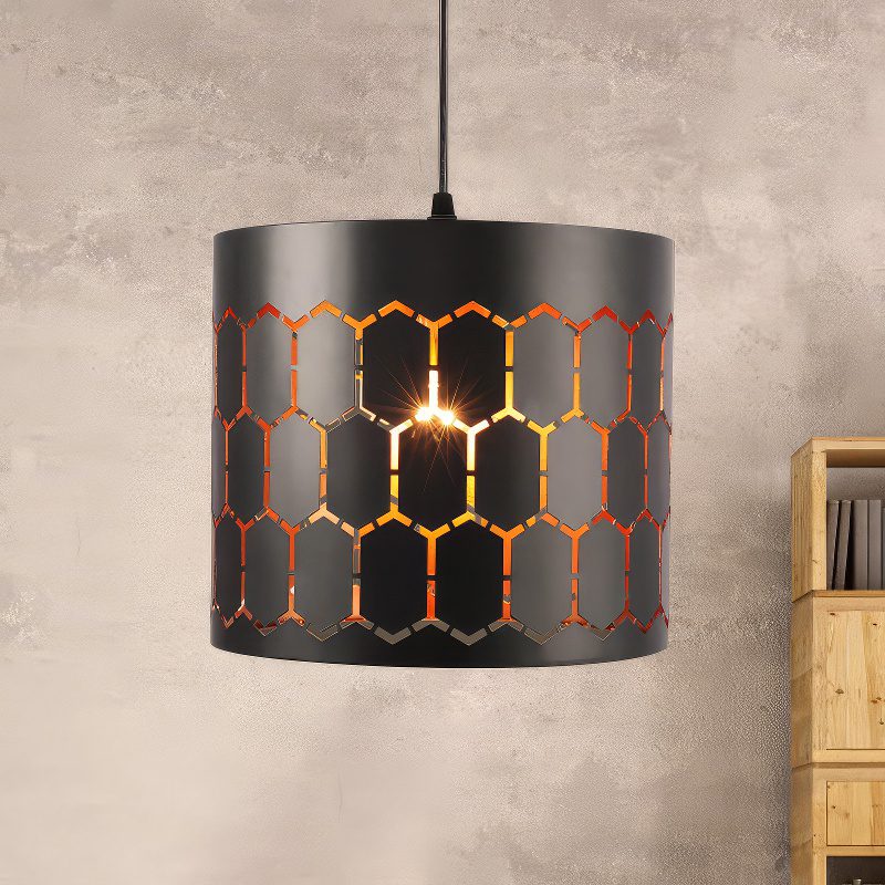 Black Gold Honeycomb Pendant Light view 3