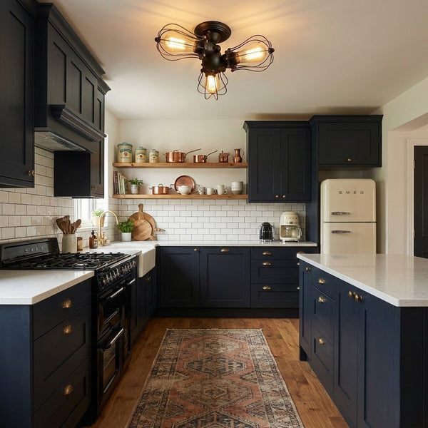 Black Industrial Ceiling Light