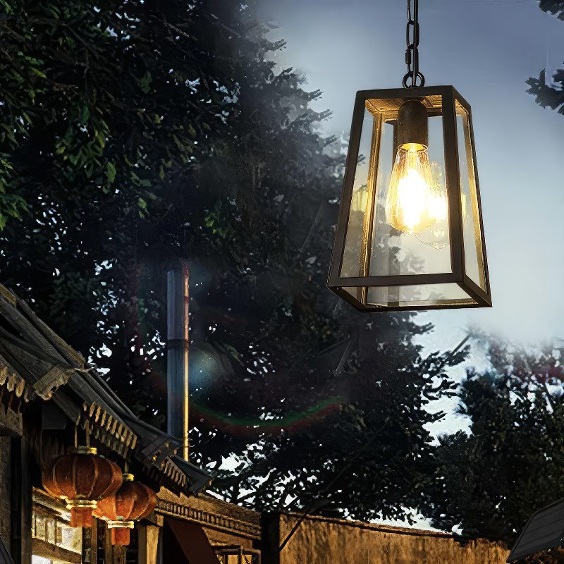 Black Industrial Lantern view 2