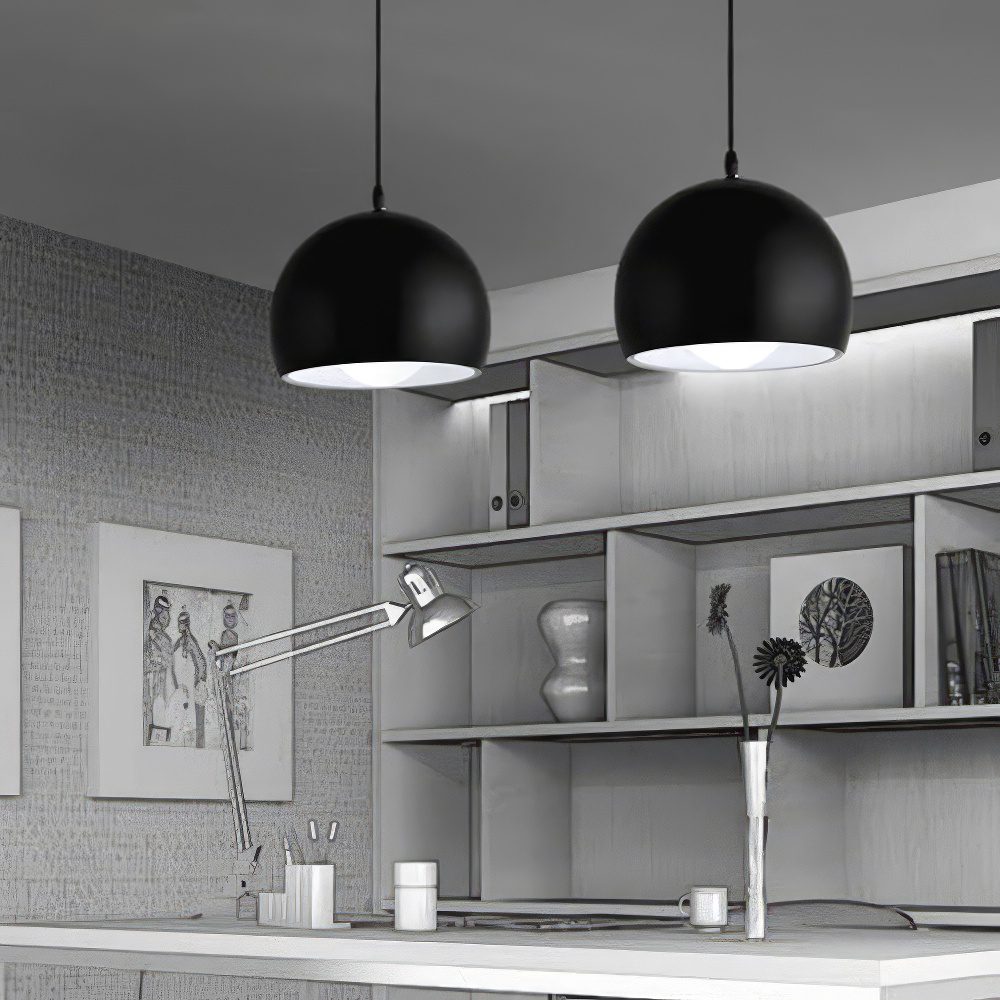 Black Metal Globe Pendant Light view 7