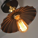 Black Scalloped Flush Ceiling Light view 2