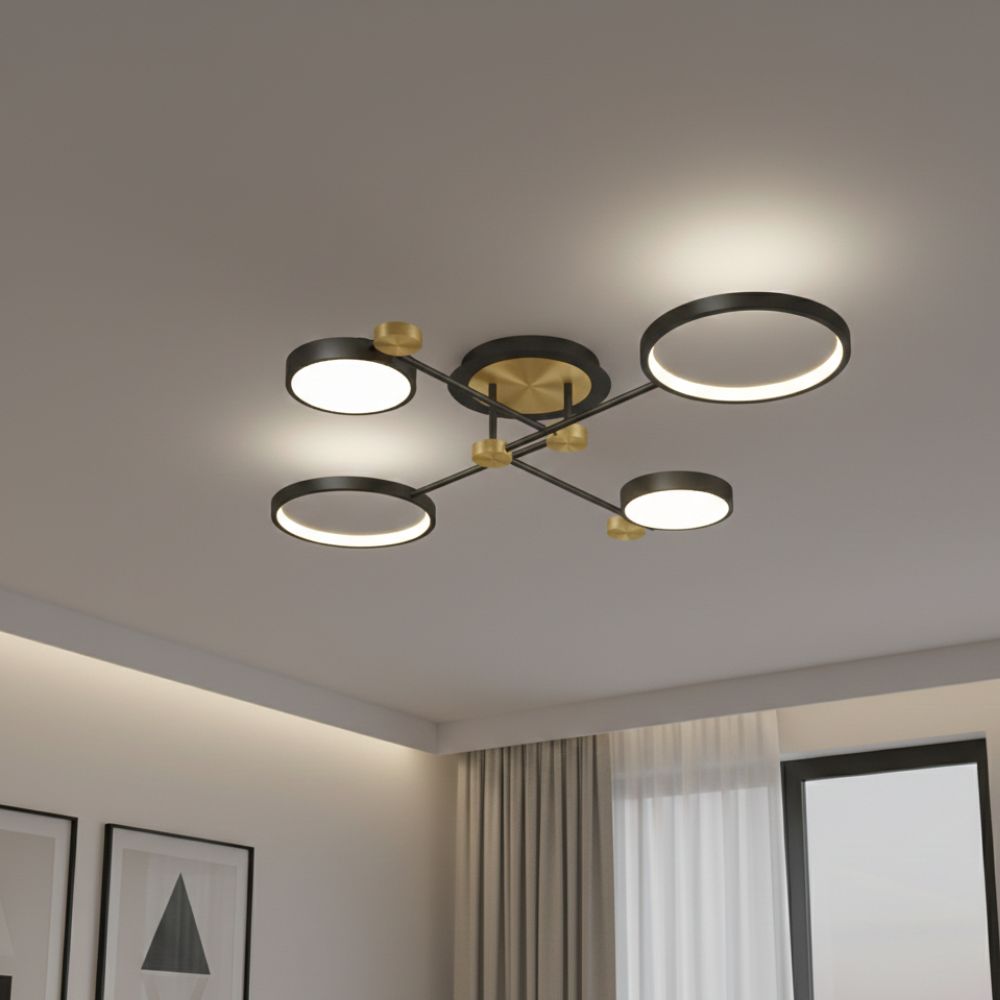 Black Semi Flush Ceiling Light view 5