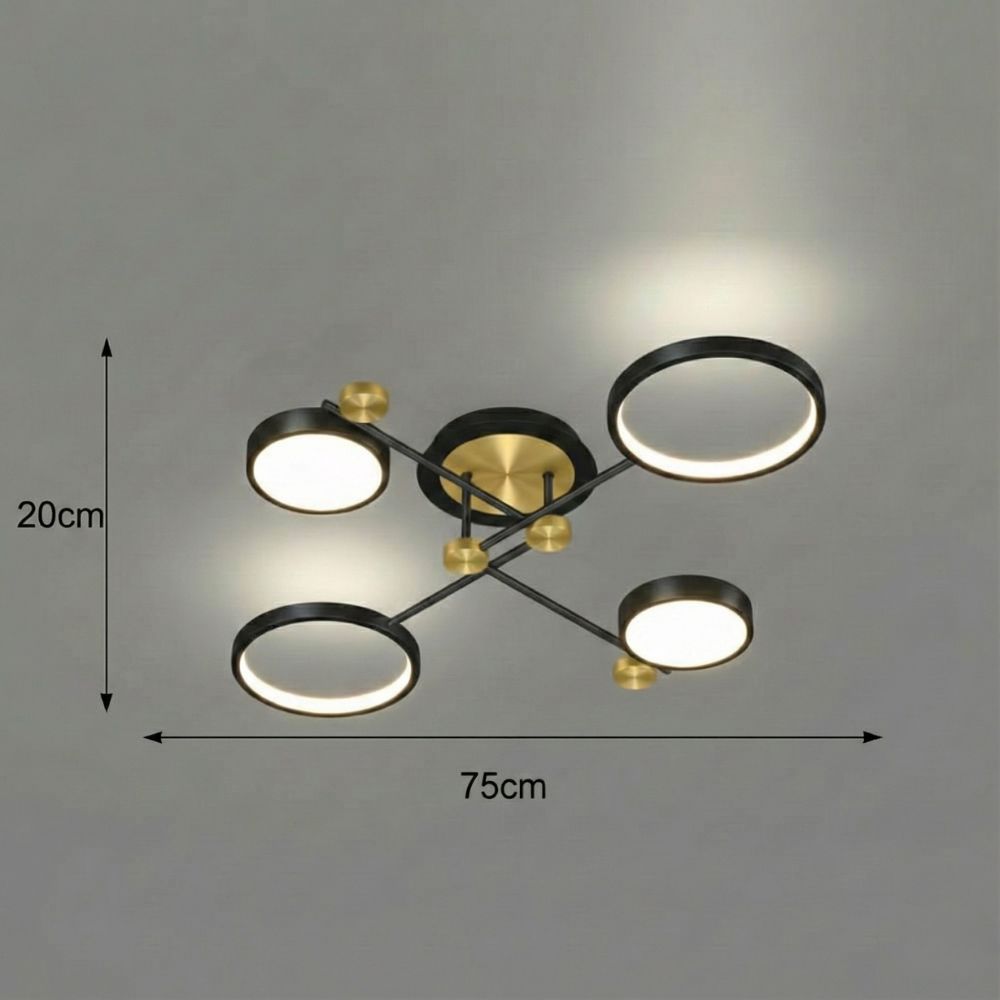 Black Semi Flush Ceiling Light view 8