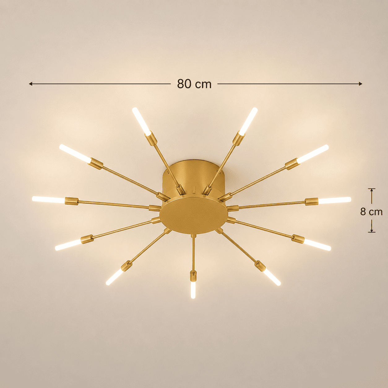 Black Sputnik Ceiling Light view 2