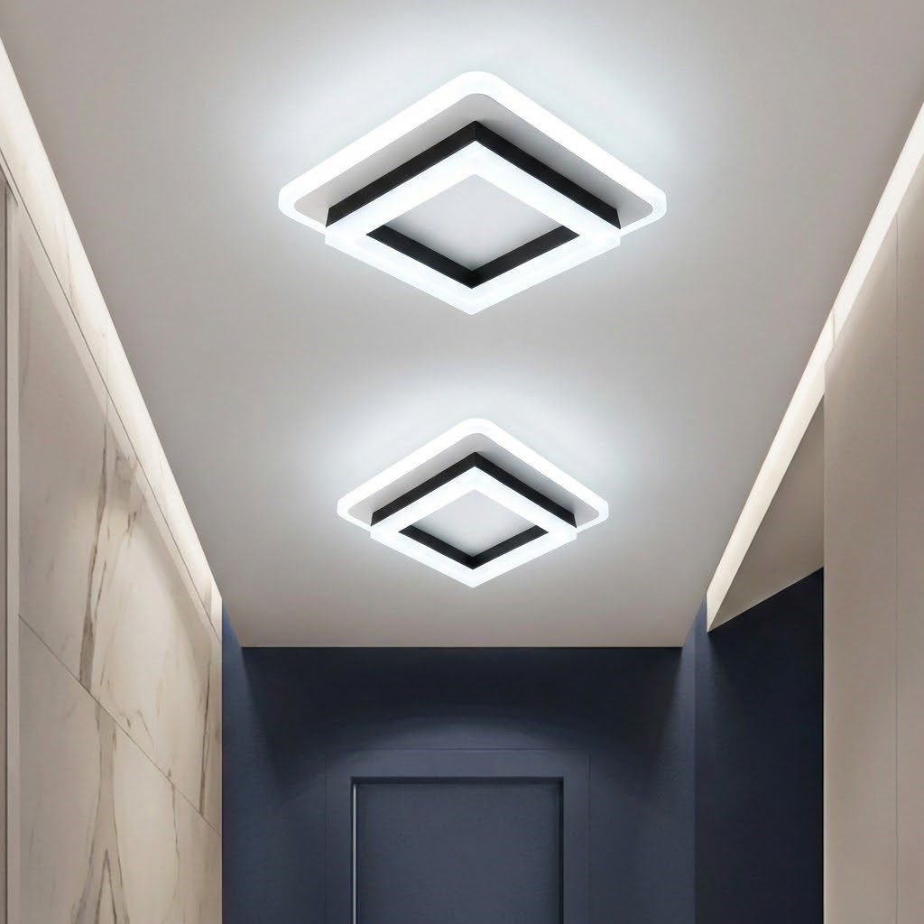 Black Square Ceiling Light view 1