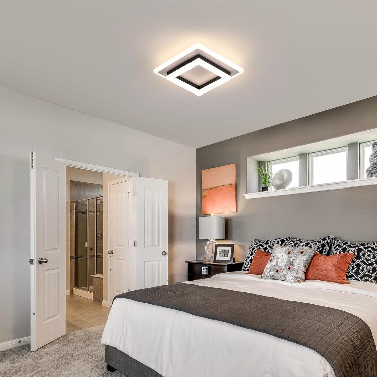Black Square Ceiling Light view 3