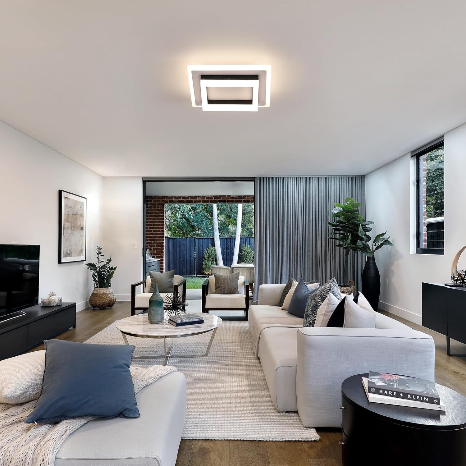 Black Square Ceiling Light view 6