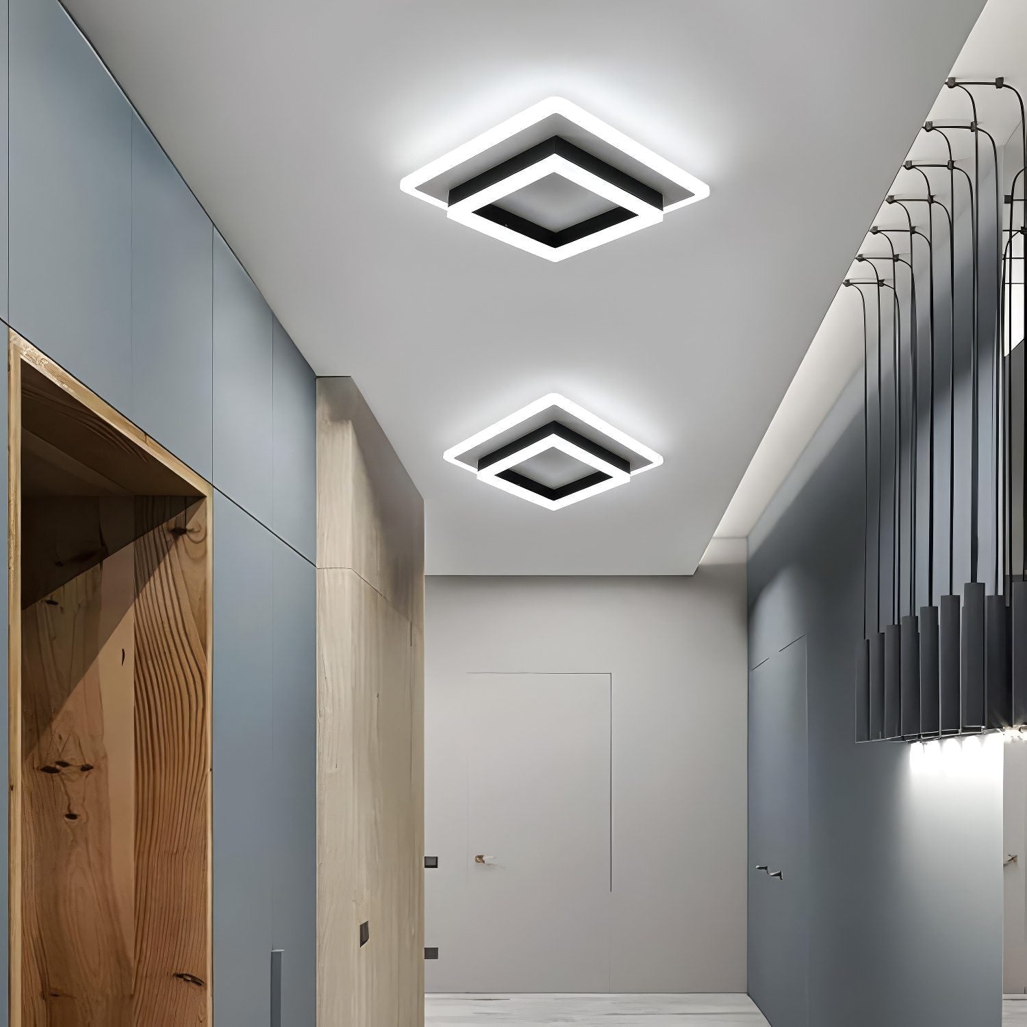 Black Square Ceiling Light view 7