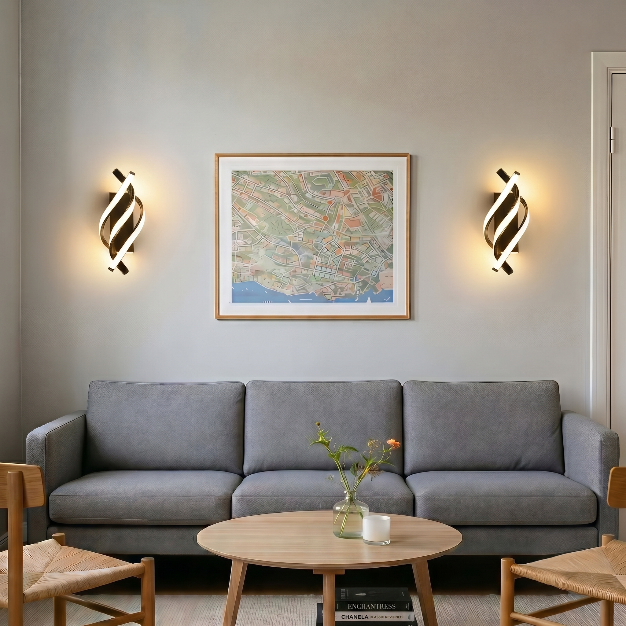 Black Wall Lights Living Room view 4