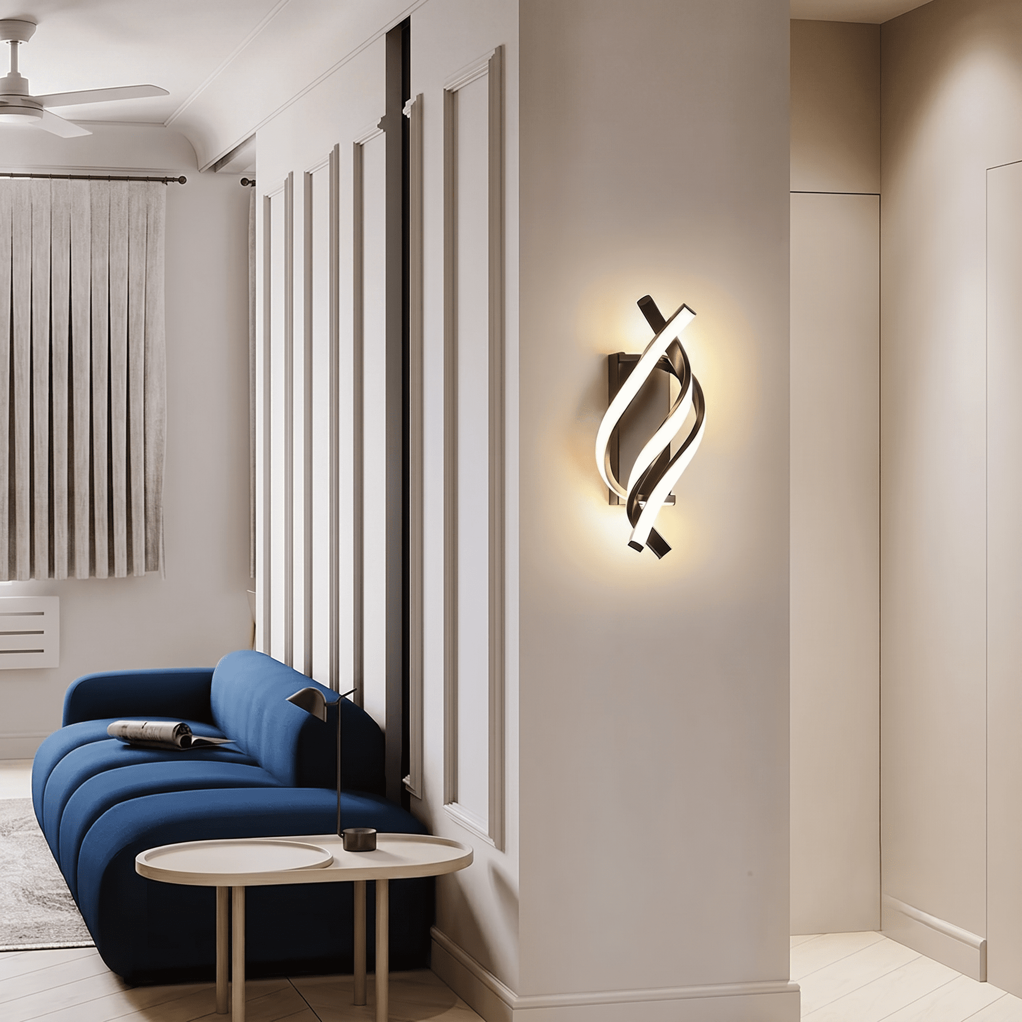 Black Wall Lights Living Room view 6