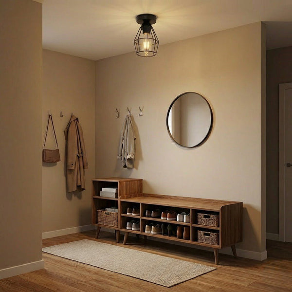 Black Wire Ceiling Light