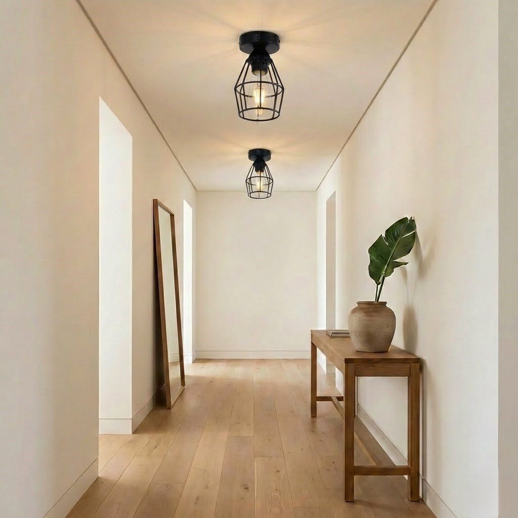 Black Wire Ceiling Light view 3