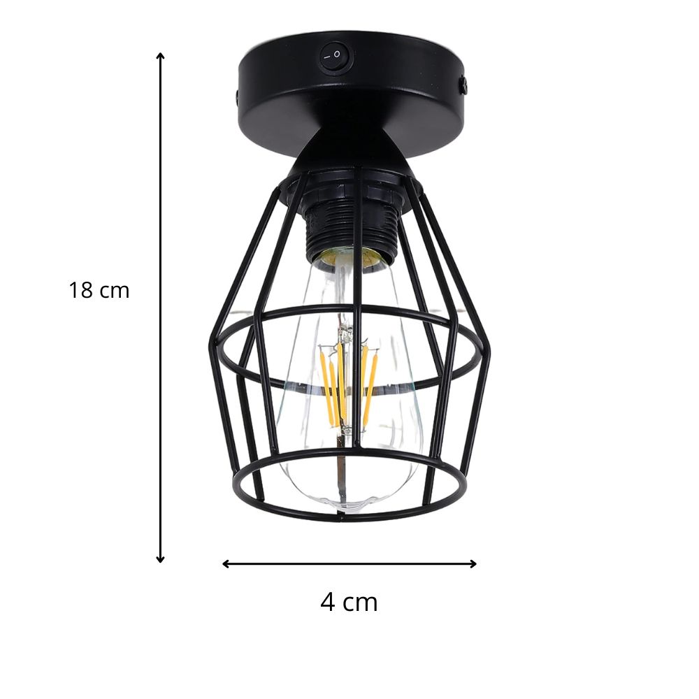 Black Wire Ceiling Light view 8