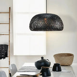 Suspension bambou abat jour noir view 2