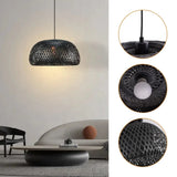 Suspension bambou abat jour noir view 6