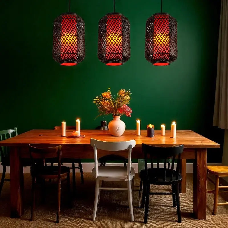 Black Woven Pendant Light view 3