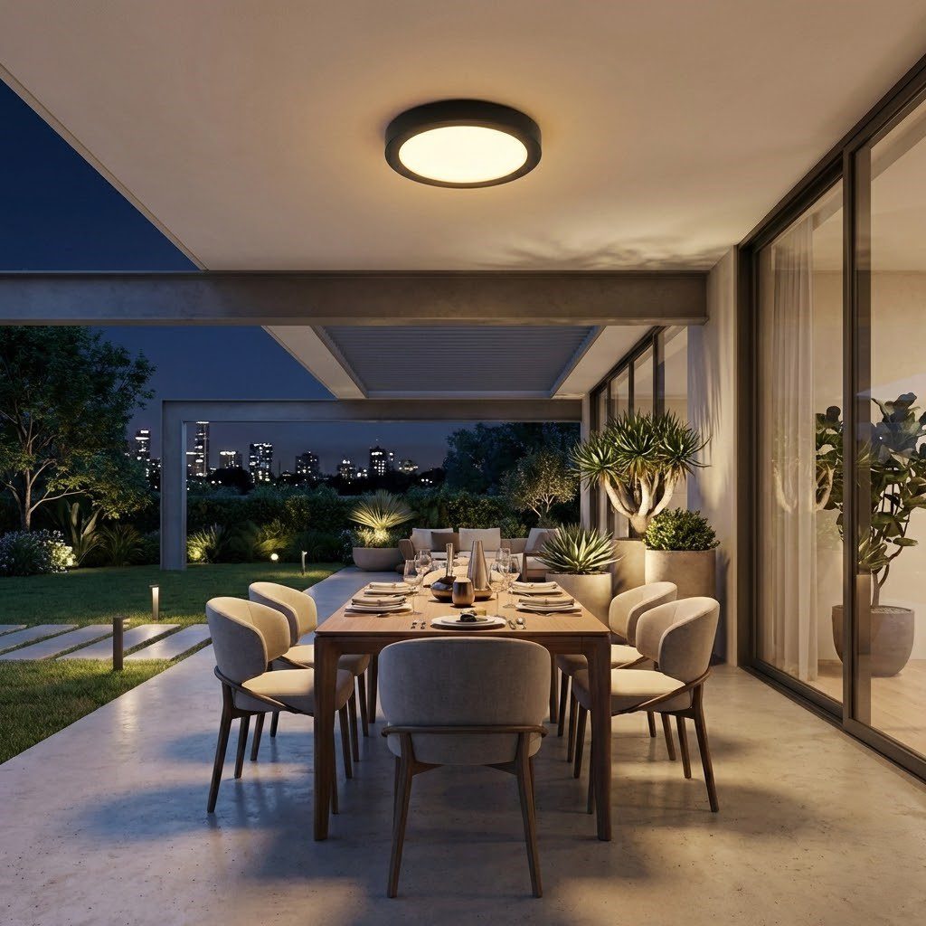 Bloc plafonnier led extérieur view 1