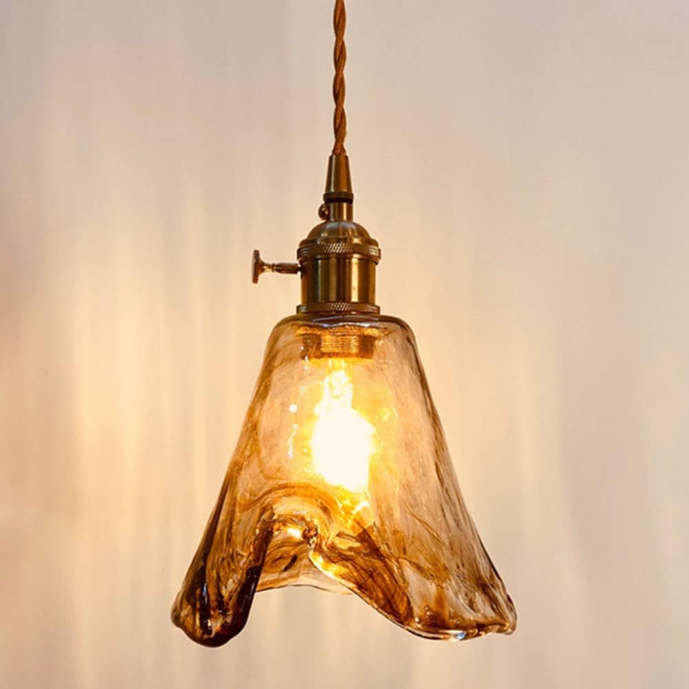 Smoked Glass and Brass Pendant view 15