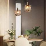 Smoked Glass and Brass Pendant view 8