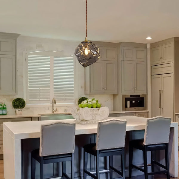 Slim Blown Glass Pendant Light