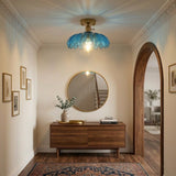 Blue Glass Ceiling Light view 1