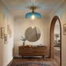 Blue Glass Ceiling Light