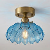 Blue Glass Ceiling Light view 2