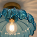 Blue Glass Ceiling Light view 4