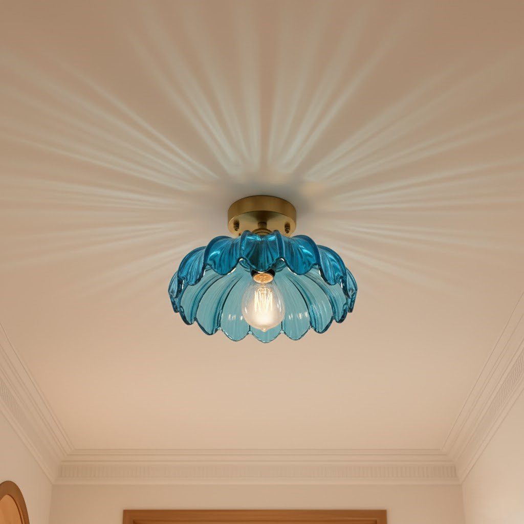 Blue Glass Ceiling Light view 7