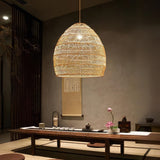 Rattan Bell Pendant Light view 1