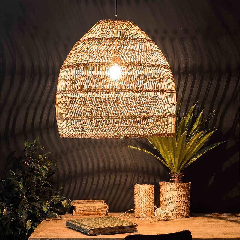 Rattan Bell Pendant Light view 12
