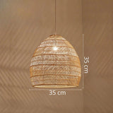 Rattan Bell Pendant Light view 2