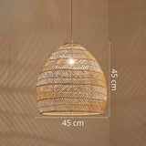 Rattan Bell Pendant Light view 3