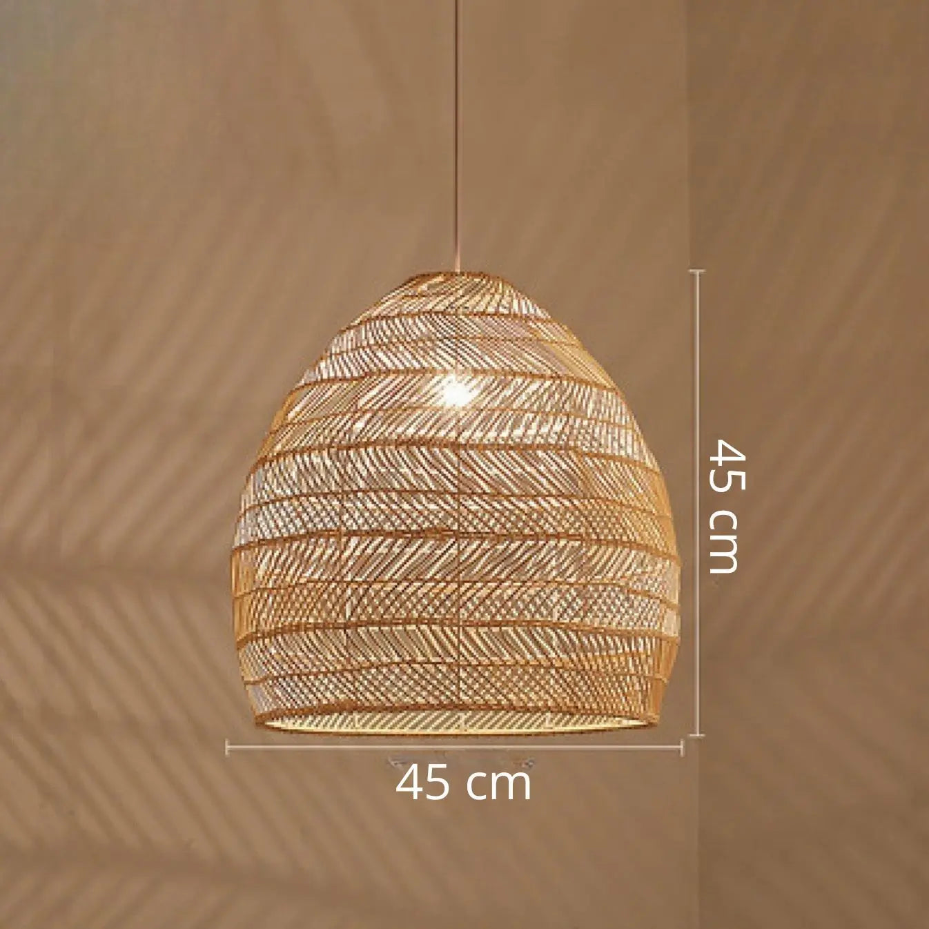 Rattan Bell Pendant Light view 3
