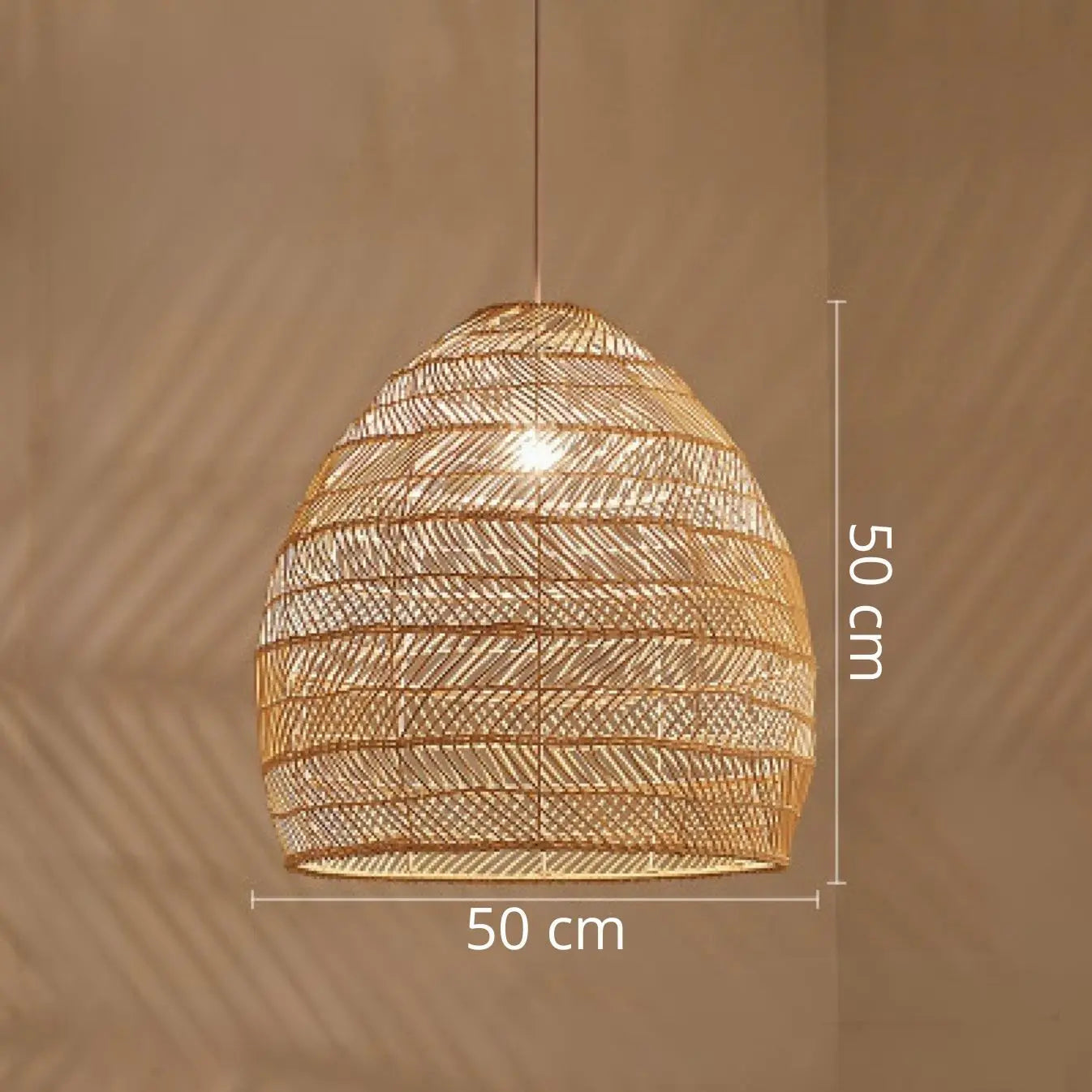 Rattan Bell Pendant Light view 4