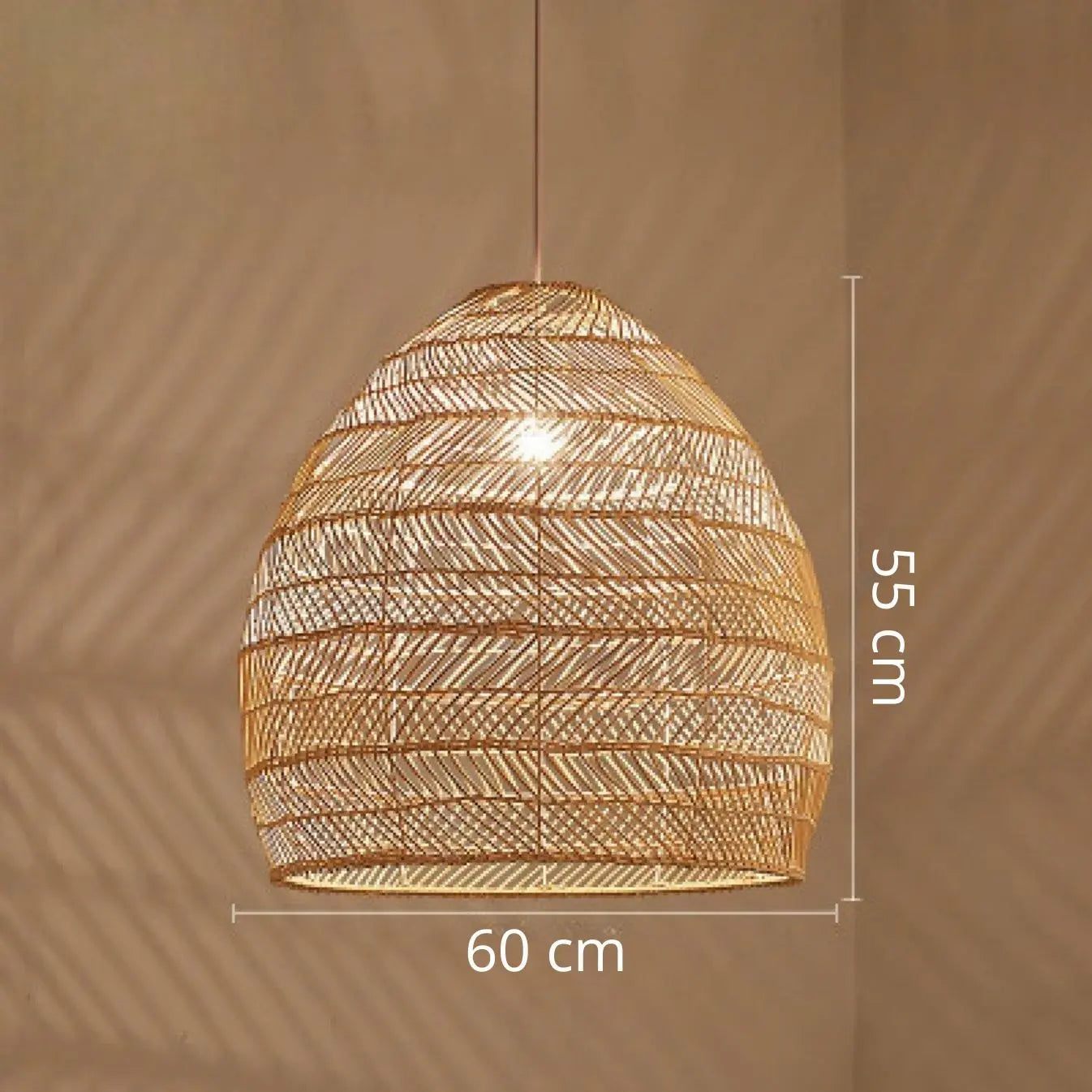 Rattan Bell Pendant Light view 5